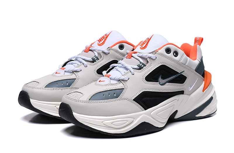 Classic Nike M2K Tekno Grey Black Orange Shoes